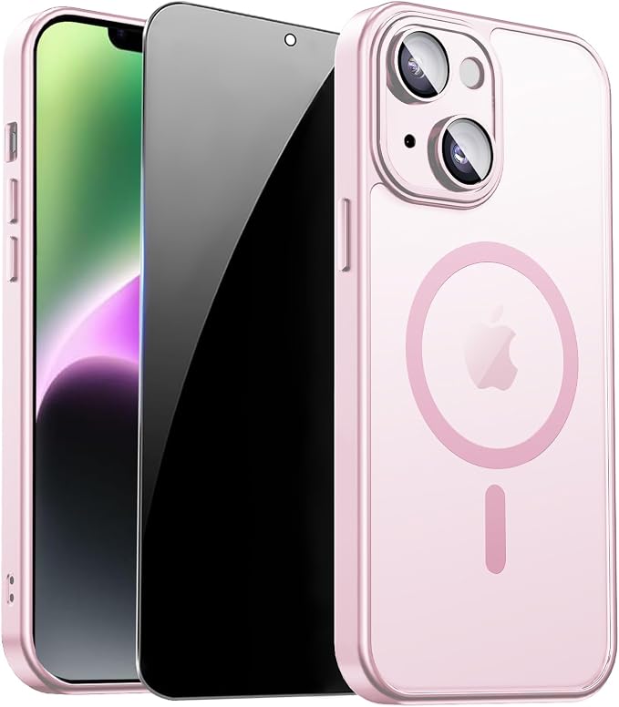 for iPhone 14 Plus Case with Privacy Screen Protector and Camera Protection by ZOZDOKG