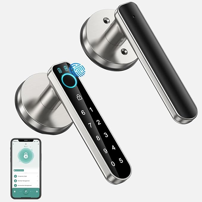 Fingerprint Door Lock-biometric Door Lock，Smart Door knob, by Unknown