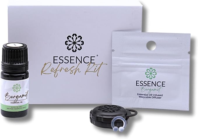 Essence Wearable Aromatherapy Nasal Diffuser – Bergamot Essential Oil Nose Ring by Essence