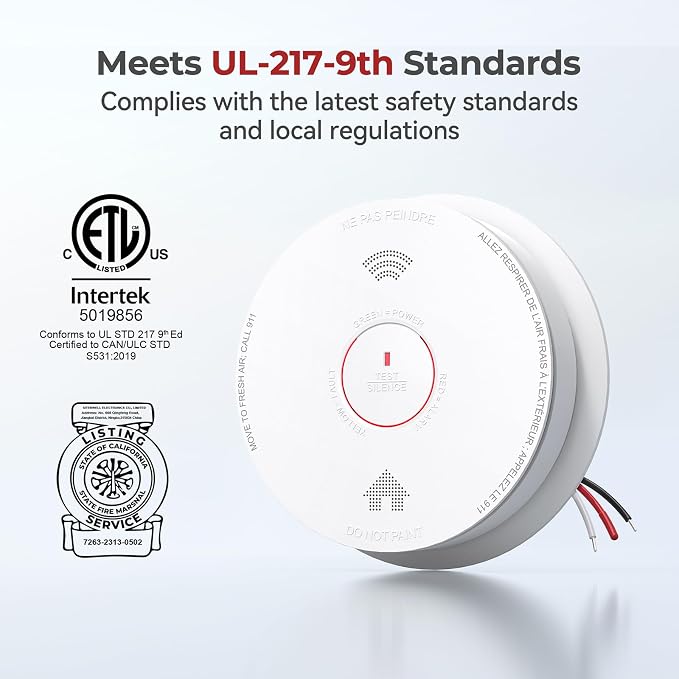 Siterlink Hardwired Smoke Detector Carbon Monoxide Detector Combo 10 Year - Image 4