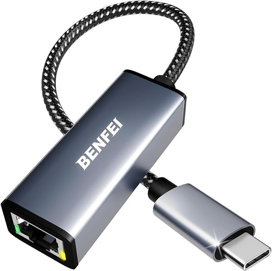BENFEI USB-C to Ethernet Adapter, USB Type-C to RJ45 Gigabit Ethernet LAN by BENFEI