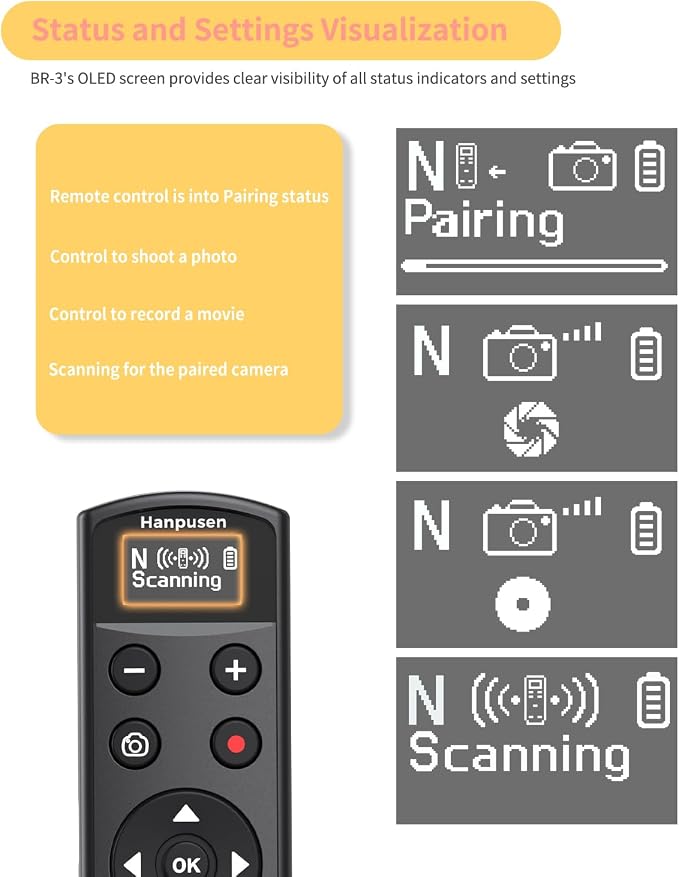 Hanpusen Rechargeable Camera Remote Control - Image 6