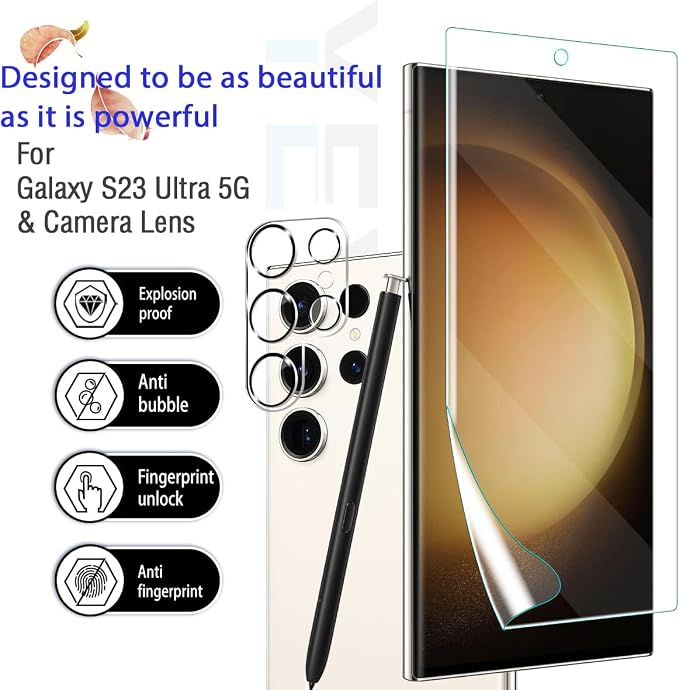 Screen Protector for Samsung Galaxy S23 Ultra, Premium Screen Protector for - Image 2