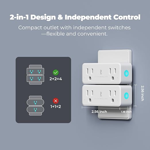 THIRDREALITY Smart Dual Plug, Zigbee 2-in-1 Smart Outlet - Image 3