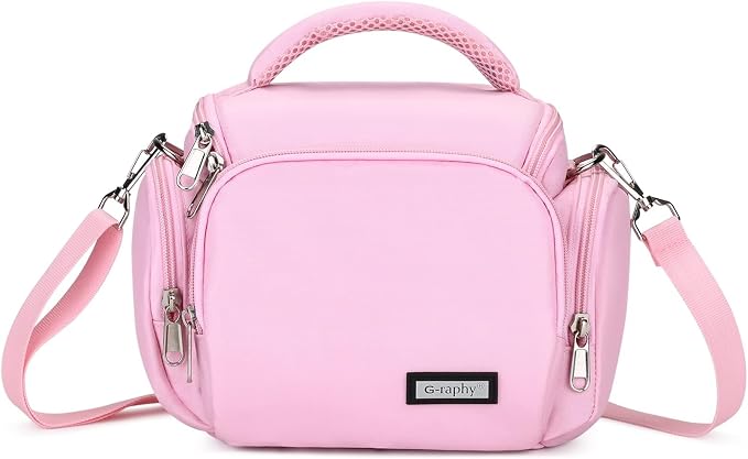 G-raphy Camera Bag Case Pink Small Photography Bags DSLR SLR MIRRORLESS BAG by G-raphy