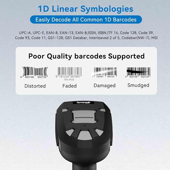 Alacrity Long Distance 1D 2D Industrial Barcode Scanner, Wireless Charging - Image 3