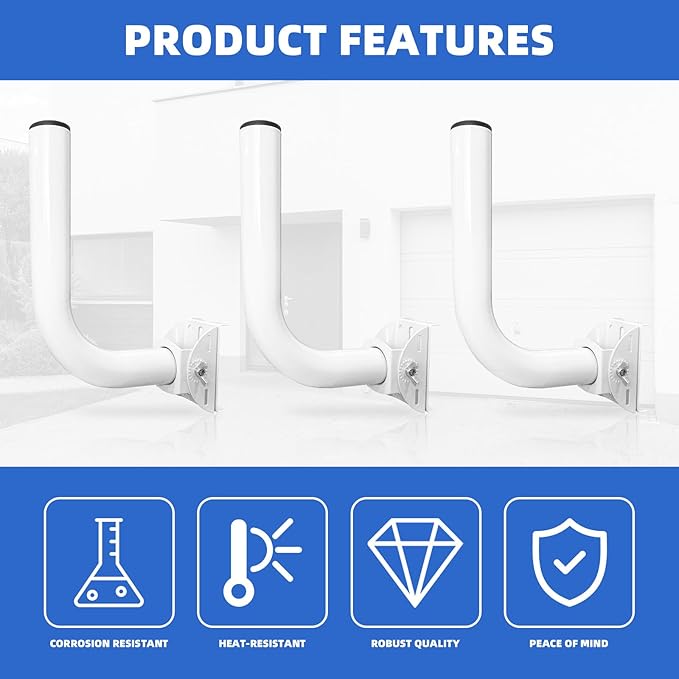 Universal Wireless Bridge Bracket Mount, 3 Pack J Pole Mounts, Adjustable Pole - Image 5