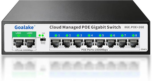 Goalake 8 Ports Gigabit PoE Switch by Goalake