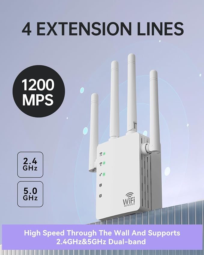 WiFi Extender, Dual Band WiFi Booster - Image 2