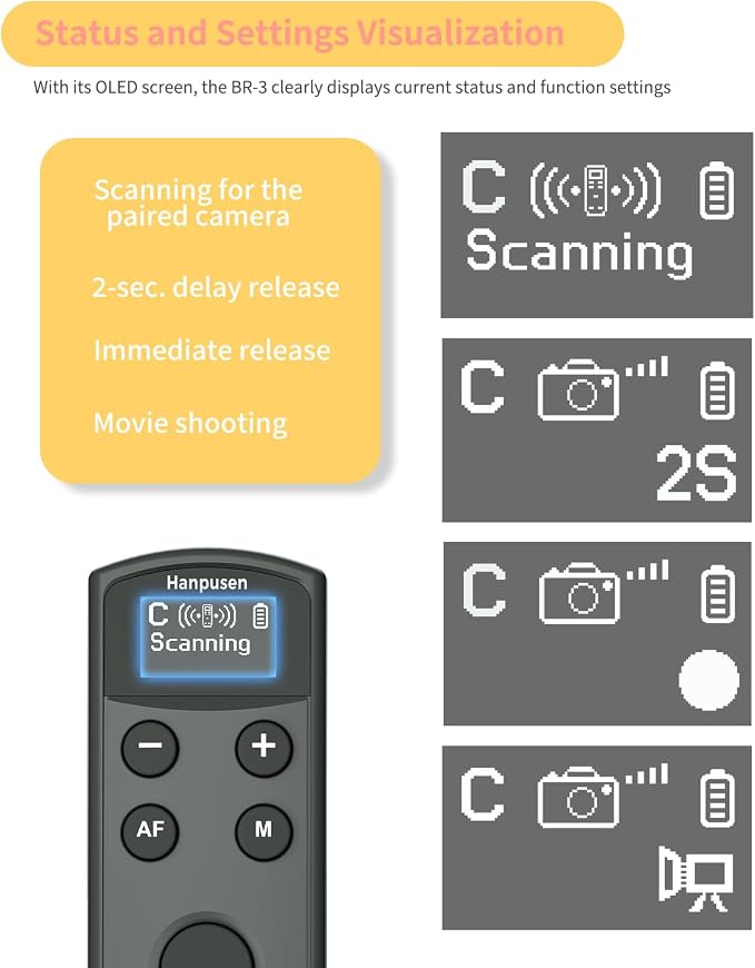 Hanpusen Rechargeable Camera Remote Control - Image 5