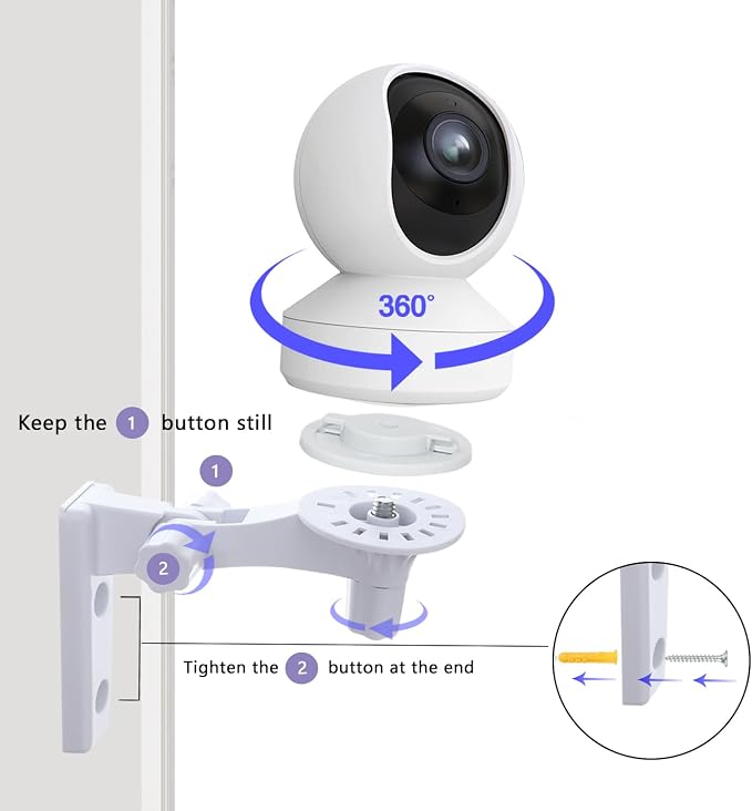 Camera Mount Compatible with Reolink E1 Pro, Reolink E1, 180° Adjustable Camera - Image 3