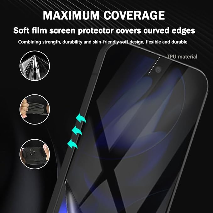1 Pack for Google Pixel 9a Privacy Screen Protector - Image 5