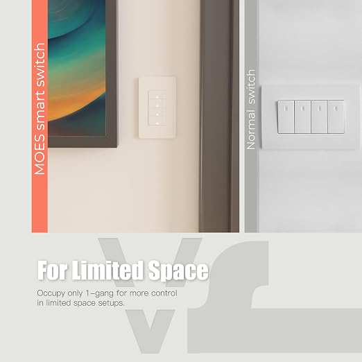 MOES 2nd Generation Zigbee Smart Switches, No Netural Wire, Require MOES Zigbee - Image 5