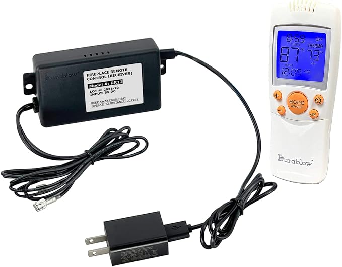 Durablow TR2004 Gas Fire Fireplace On/Off Remote Control Kit + Thermostat + by Durablow
