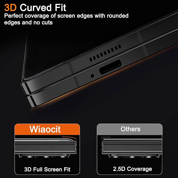 Wiaocit 3 Pack Tempered Glass Screen Protector - Image 5
