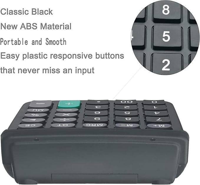 Calculators for Desk, BESTWYA 12-Digit Dual Power Handheld Desktop Calculator - Image 4