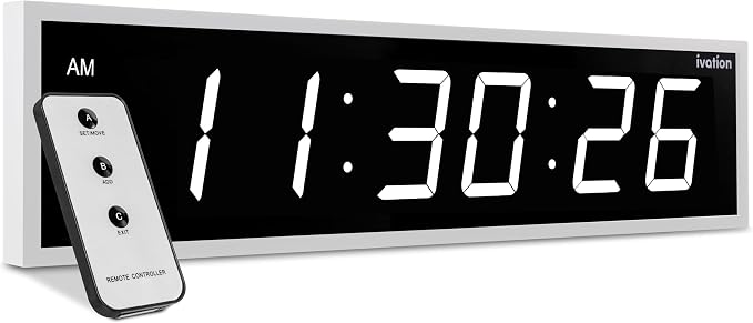 Ivation Oversized Large Digital Wall Clock by Ivation