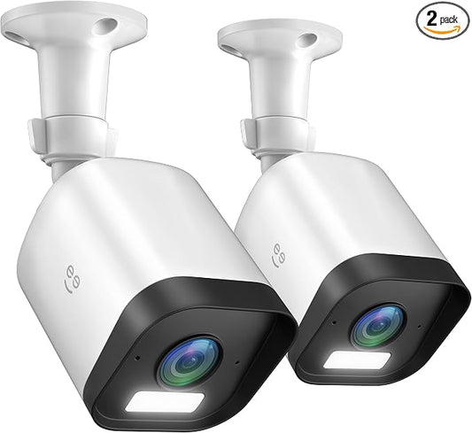 Geeni Hawk 3 4MP Smart Outdoor Security Camera 2-Pack – 2K Ultra HD WiFi by Geeni