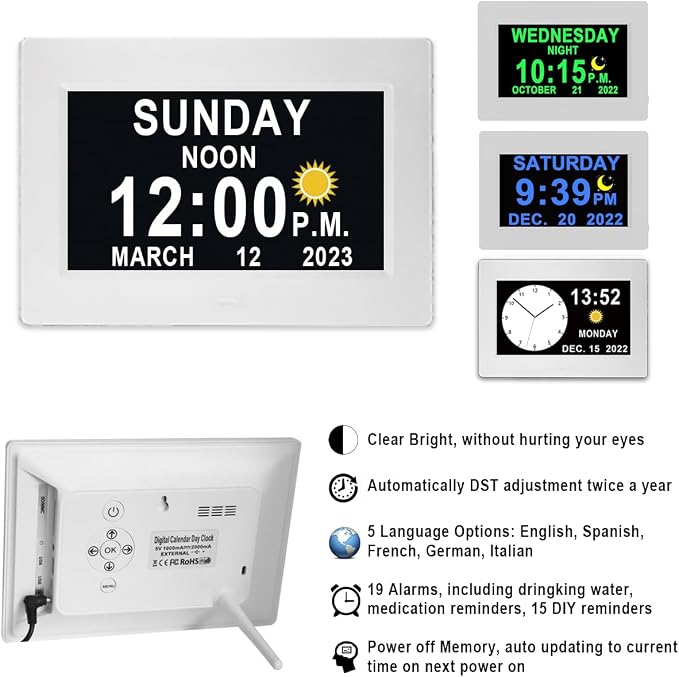 MASSII 27 Alarms Digital Talking Clock - Image 8