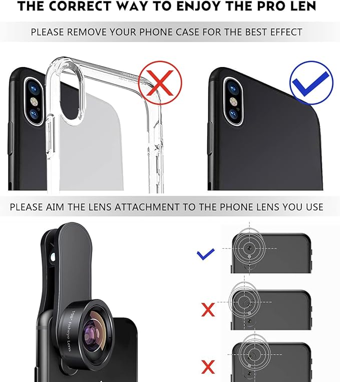 KEYWING Fisheye Lens 198° Fish Eye Phone Camera Lens Kit - Image 6