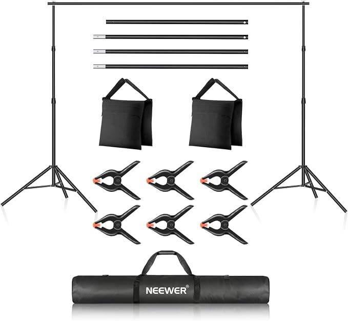 Neewer Photo Studio Backdrop Support System, 10ft/3m Wide 6.6ft/2m High by Neewer