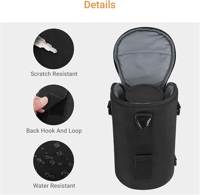 MOSISO Camera Lens Pouch Case, Top Access Crossbody Shoulder Bag - Image 4