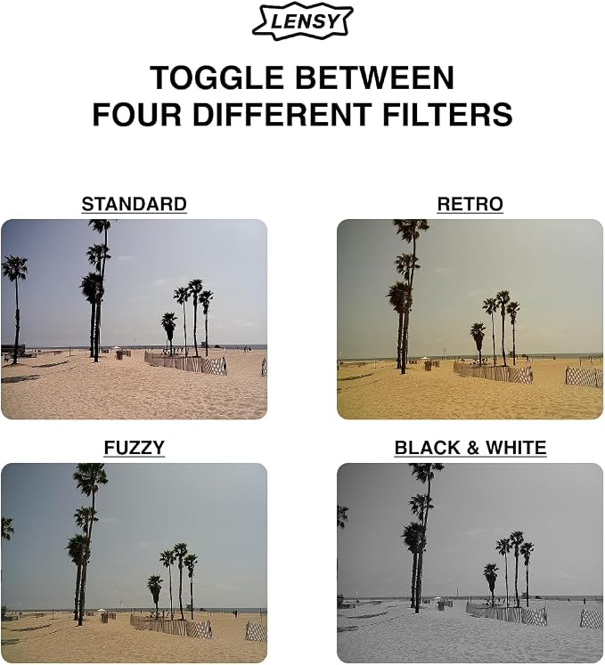 LENSY Screen Free Digital Camera | Four Built in Filters | Rechargeable - Image 5