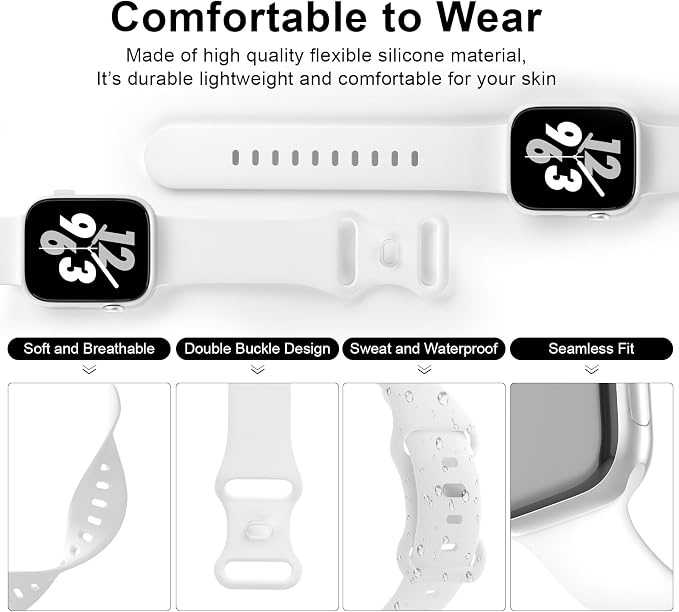 Sport Band Compatible with Apple Watch 38mm 40mm 41mm 42mm 44mm 45mm 46mm 49mm - Image 3