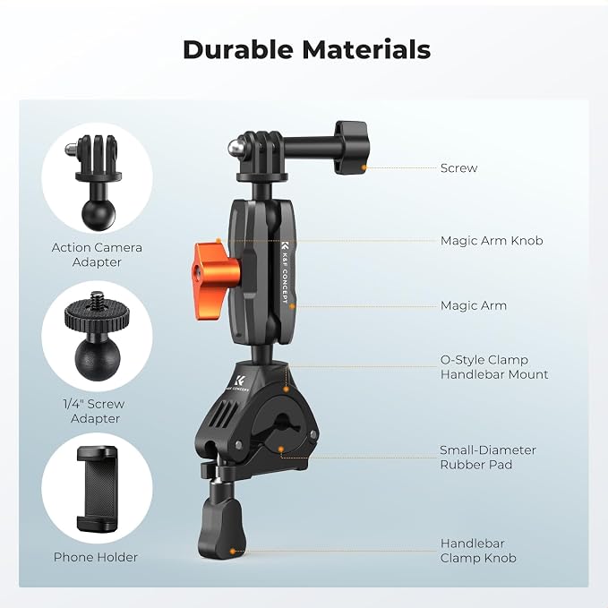 K&F CONCEPT Handlebar Bike Motorcycle Mount - Image 6