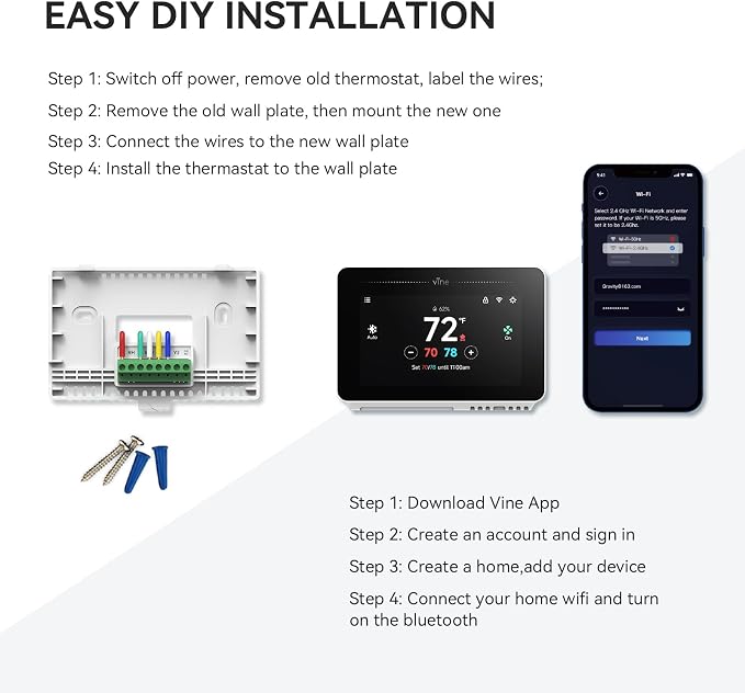 vine Programmable Thermostat for House - Image 7