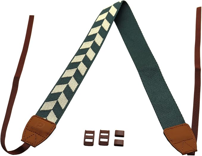 Camera Strap Camera Belt Adjustable Cotton Leather Camera Shoulder Neck Strap by Unknown