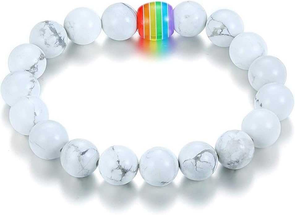Nanafast Titanium Stainless Steel Rainbow LGBT Pride Bracelet Handmade Braided - Image 5