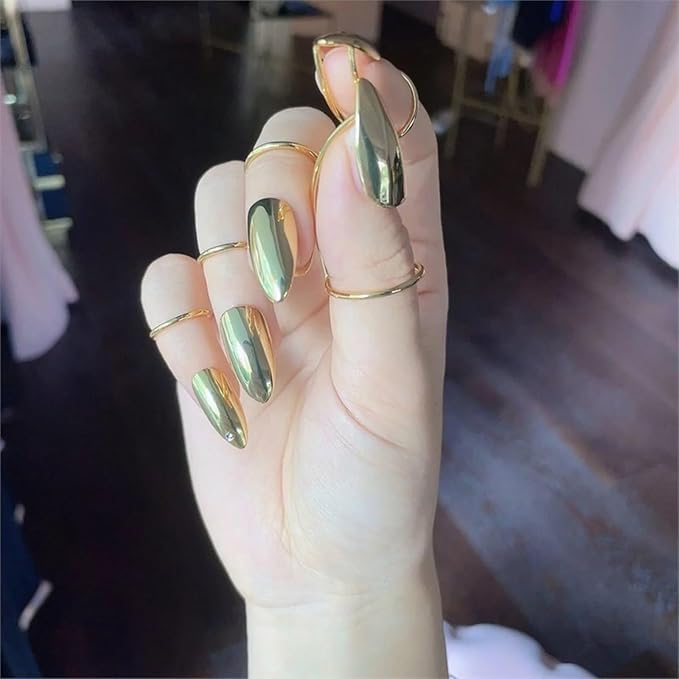 Versatile Wearable Nails Art Rings Set 5Pcs Fashionable and Easy to Jewelry - Image 4