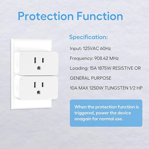 Zwave Smart Plug 800 Series Zwave Outlet Built-in Repeater Range Extender - Image 8