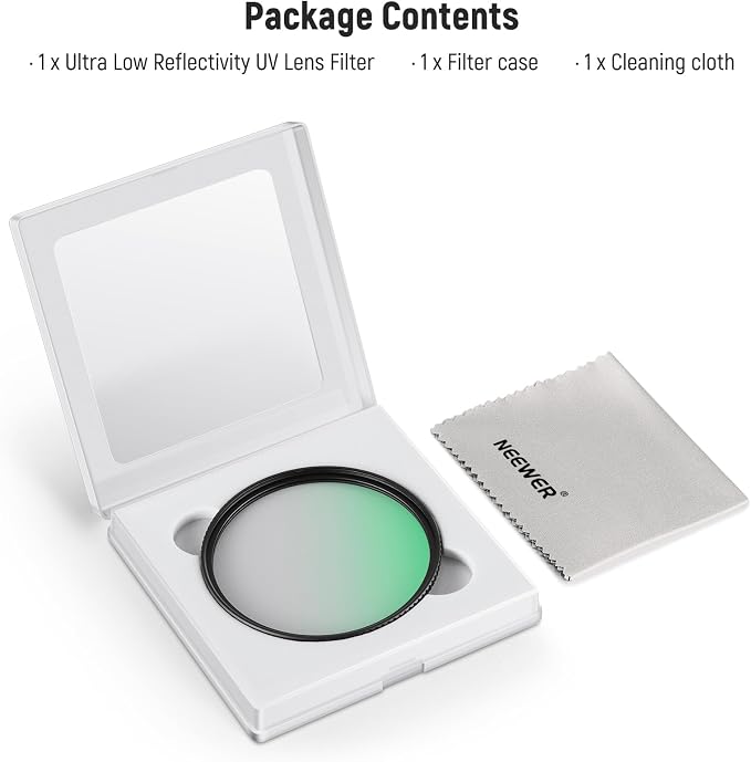 NEEWER 77mm Ultra Low Reflectivity UV Lens Filter, UV Protection Filter - Image 8