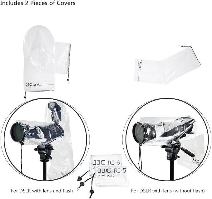 JJC 2 Types DSLR Camera Rain Cover Coat Sleeve Protector - Image 7