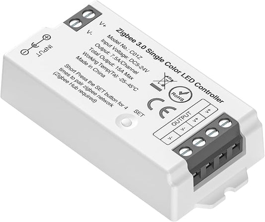 BTF-LIGHTING Tuya Zigbee 3.0 C01Z LED Controller Support Single Color 2 pin PWM by BTF-LIGHTING
