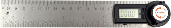GemRed 82305 Digital Angle Finder GemRed Protractor Stainless steel 7inch 200mm - Image 2