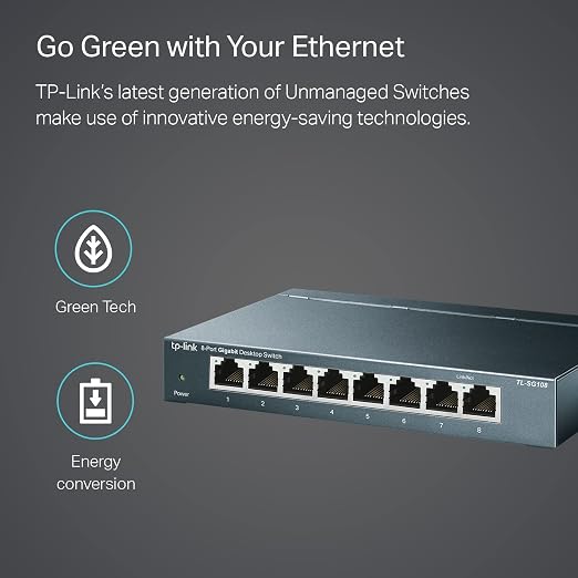 TP-Link 8 Port Gigabit Ethernet Network Switch | Ethernet Splitter | Sturdy - Image 4