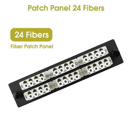 LC/MM Fiber Patch Panel, 6 Multimode Gray 4 Channels LC Adapters, 24 Fiber Ports - Image 3