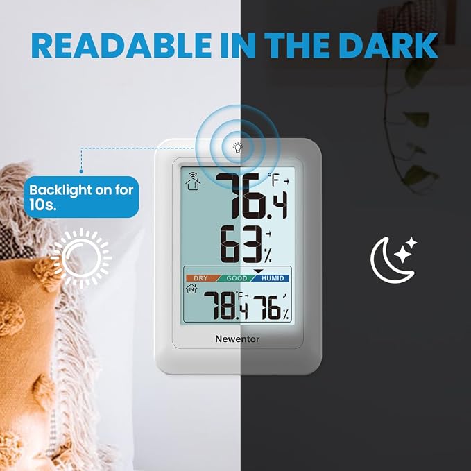 Newentor Indoor Outdoor Thermometer Wireless, Weather Station - Image 5