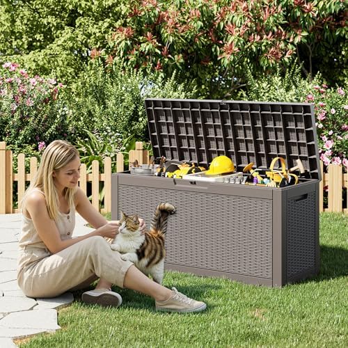 KAMABOKO Outdoor Storage Box, 70 Gallon Deck Box Outdoor Waterproof - Image 6