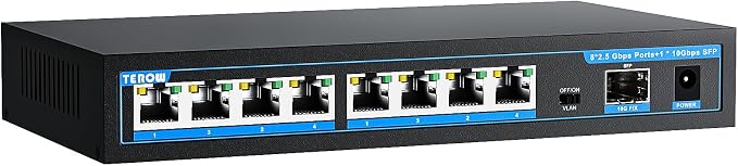 8 Port 2.5Gb Switch with 1*10G SFP+, TEROW 8 x 2.5Gb Base-T & 1 x 10Gbs SFP+ by TEROWTechnology