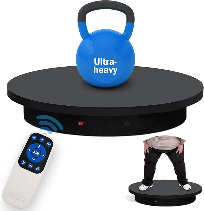 23.6In Remote Large Motorized electric turntable Rotating platform Photography by ComXim