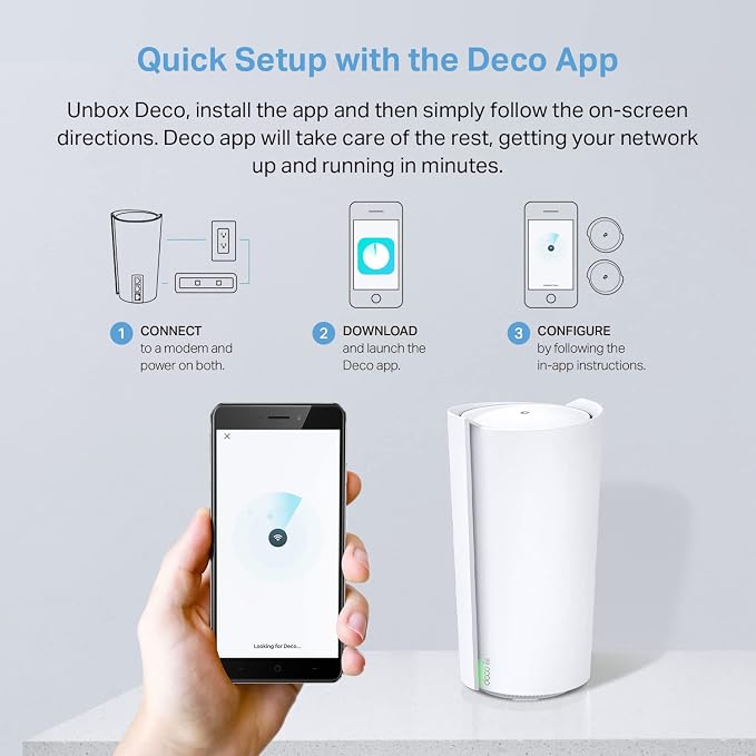 TP-Link Deco XE200 Mesh WiFi AXE11000 Tri-Band WiFi 6E Mesh Network System - Image 7