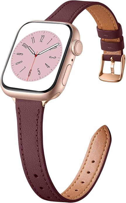 Charlam Slim Leather Band Compatible by Charlam