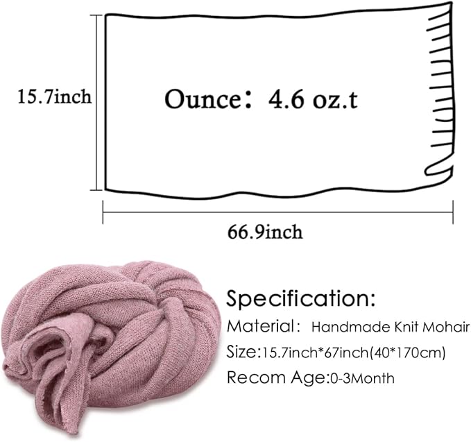 Newborn Posing Wrap Newborn Photography Props Soft Stretch Knit Blanket - Image 6
