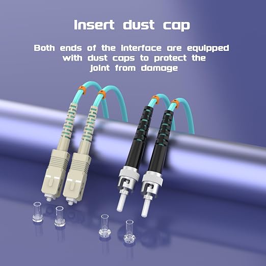 Fiber Patch Cable OM3 SC/UPC to ST/UPC 82ft/25meters, 10Gb/Gigabit MultiMode - Image 6