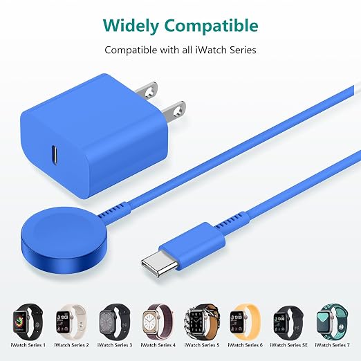 2Pack for Apple Watch Charger Cable, Magnetic Fast Charger to USB-C Cable 3FT - Image 6