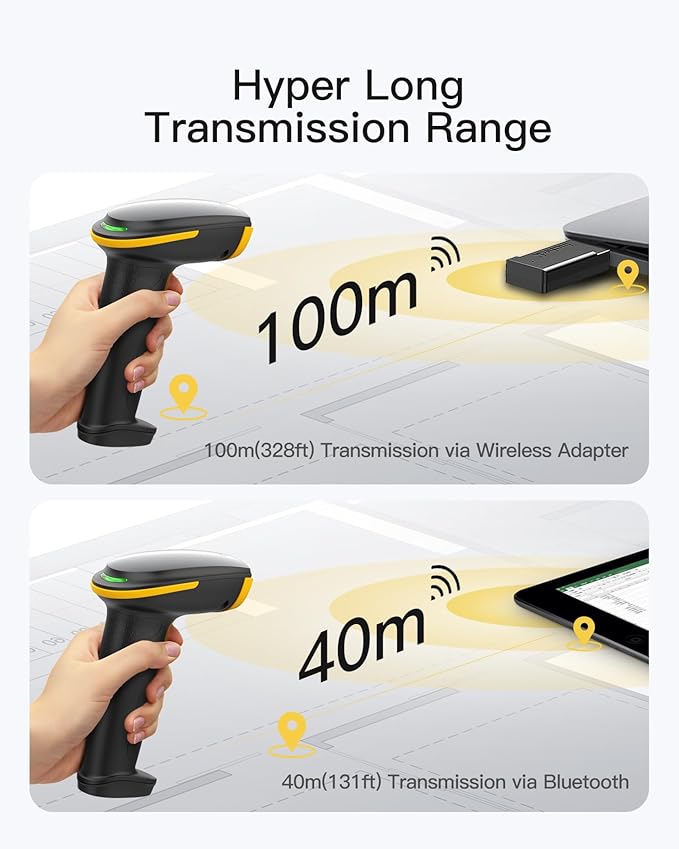 Inateck Bluetooth Barcode Scanner, 1D 2D QR Code Scanner Wireless - Image 6